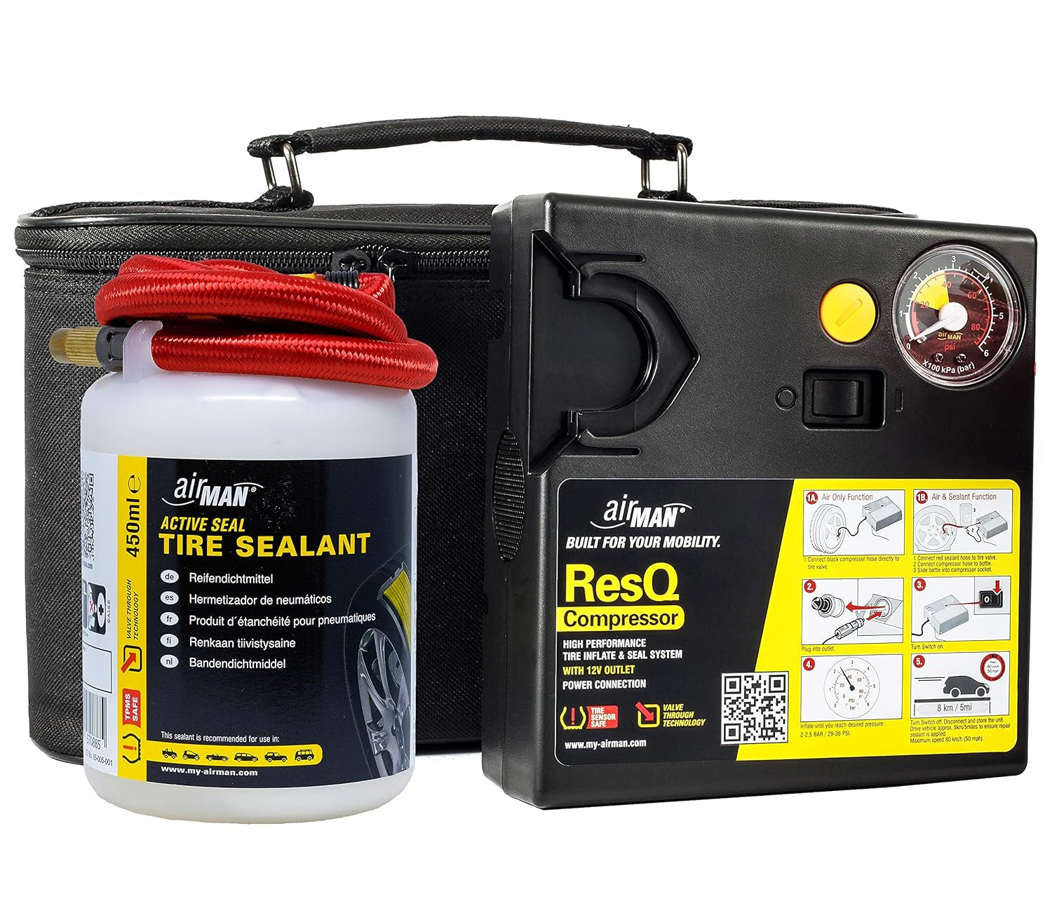 Resq Emergency Tyre Repair Kit – Air Compressor & Sealant