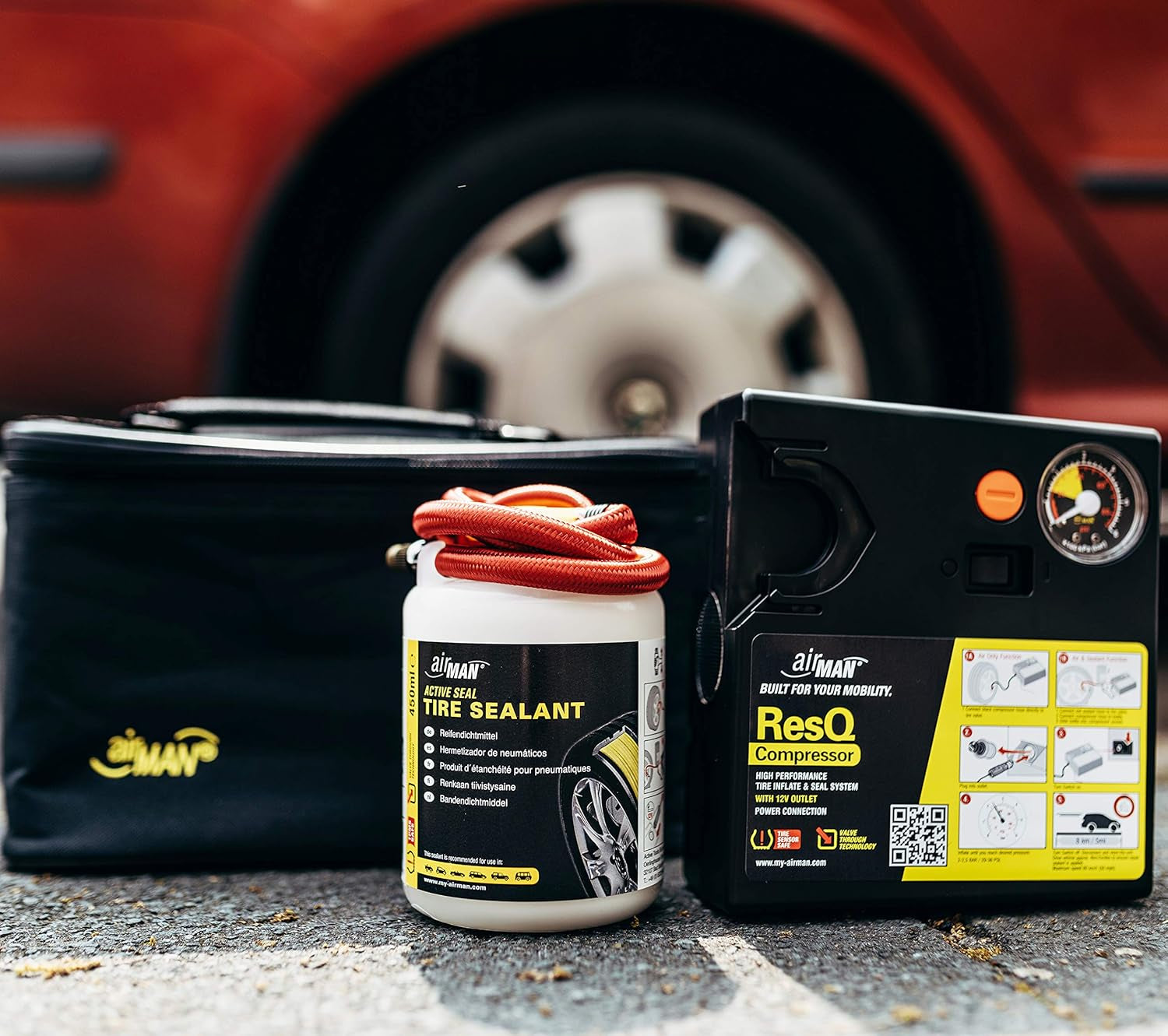 Resq Emergency Tyre Repair Kit – Air Compressor & Sealant