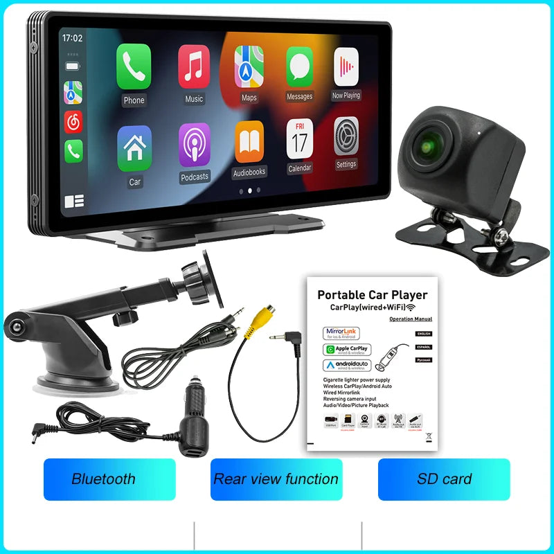 10.26 Inch Wireless CarPlay Screen with HD Reversing Camera
