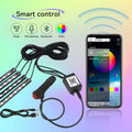 Car Underglow Lights Led Strip for Cars USB with App Control RGB Multicolor Interior Lighting 12V Atmosphere Neon under Dash Motorcycles Pack of 4