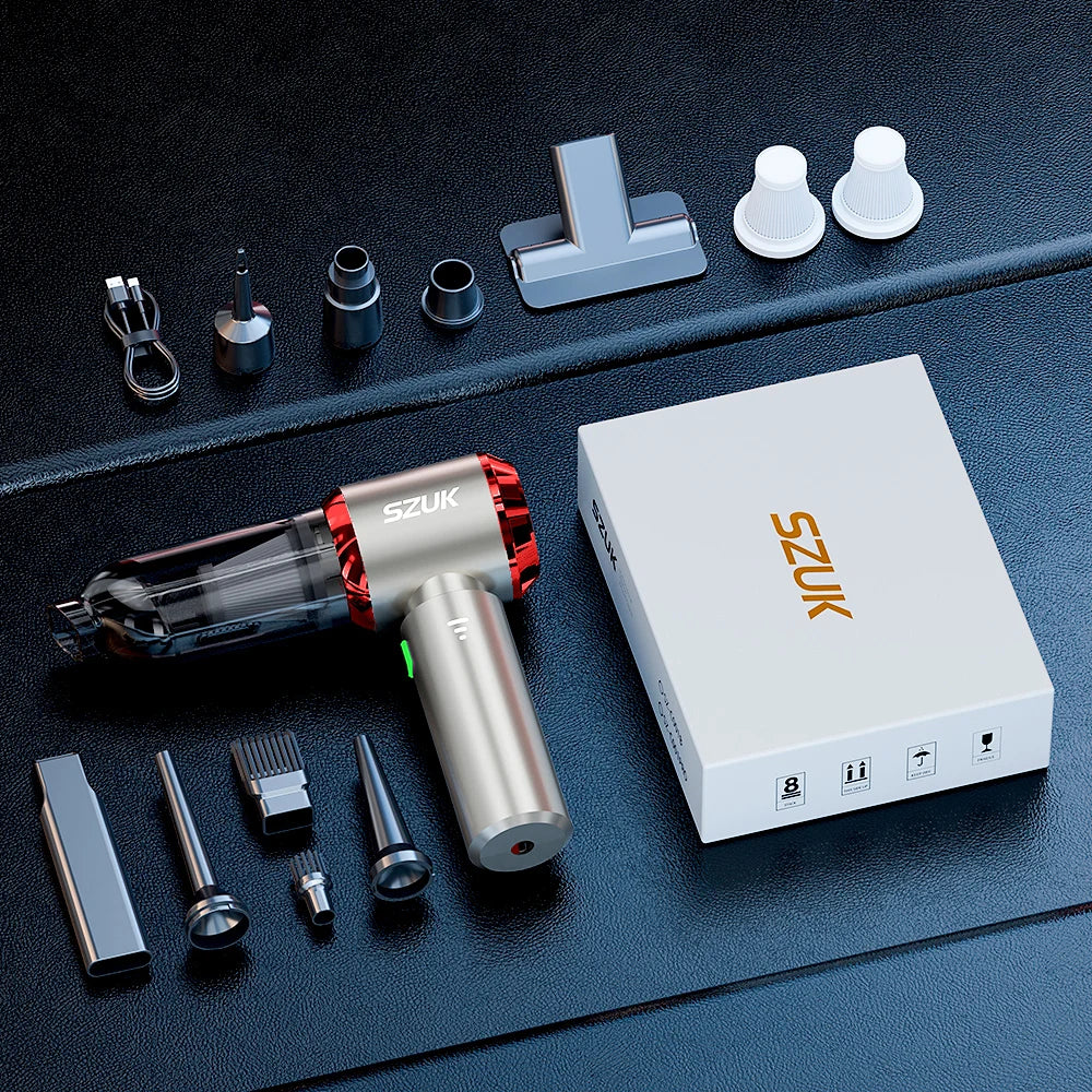 Mini Car Vacuum Cleaner – Wireless Powerful Handheld Portable Suction