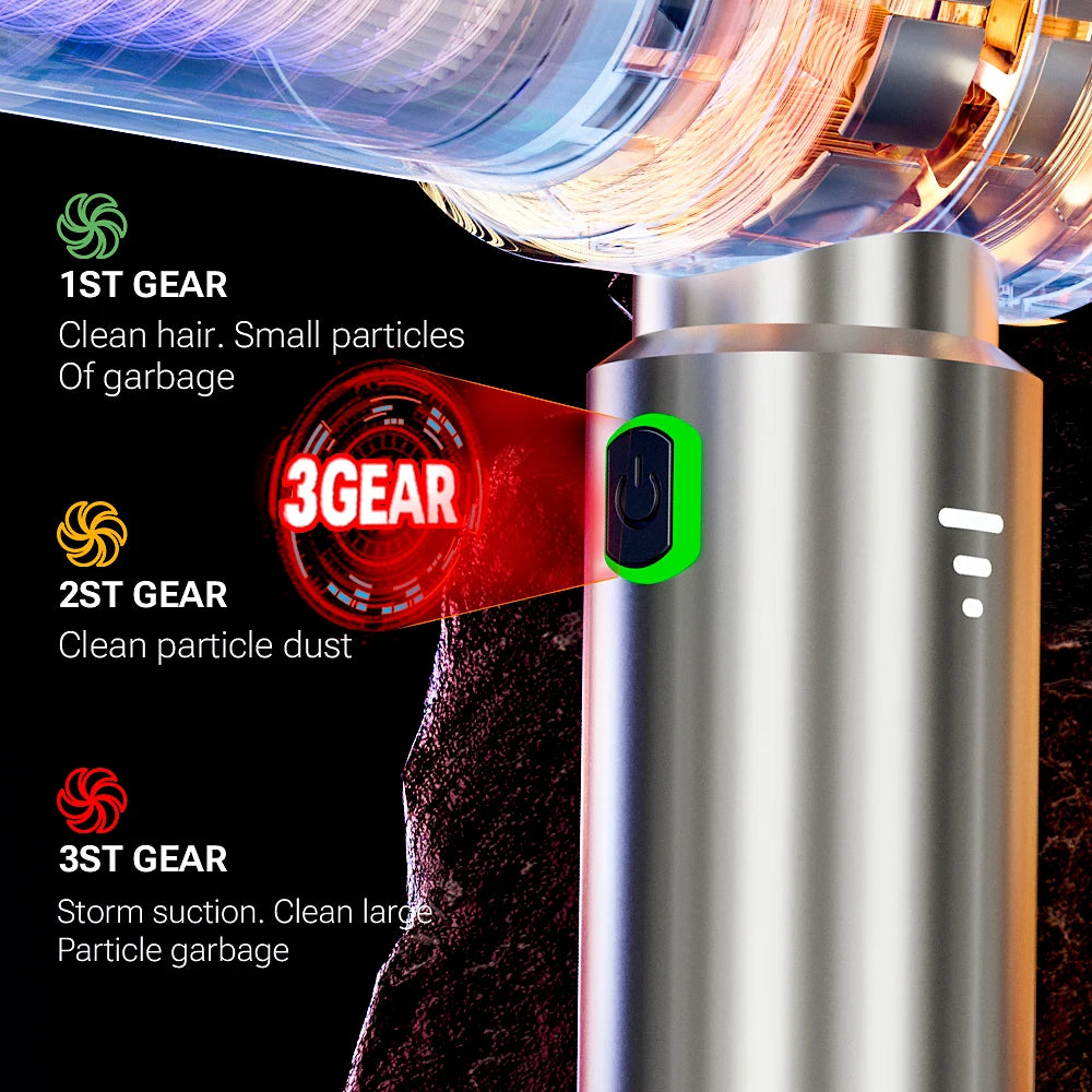 Mini Car Vacuum Cleaner – Wireless Powerful Handheld Portable Suction