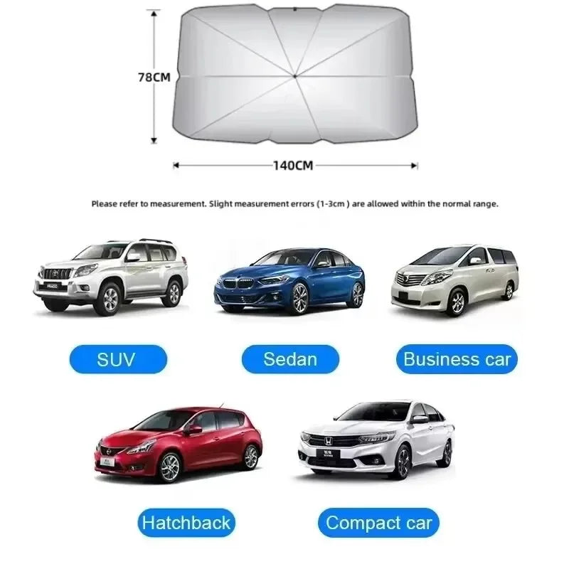 Car Sunshade – Windshield Protection Umbrella for Interior & Exterior