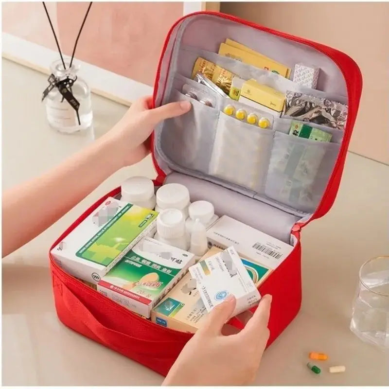 Large Capacity Medicine Bag – Portable Travel First Aid Kit