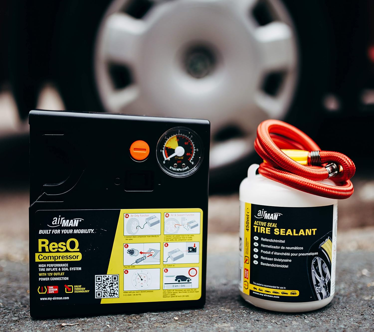 Resq Emergency Tyre Repair Kit – Air Compressor & Sealant